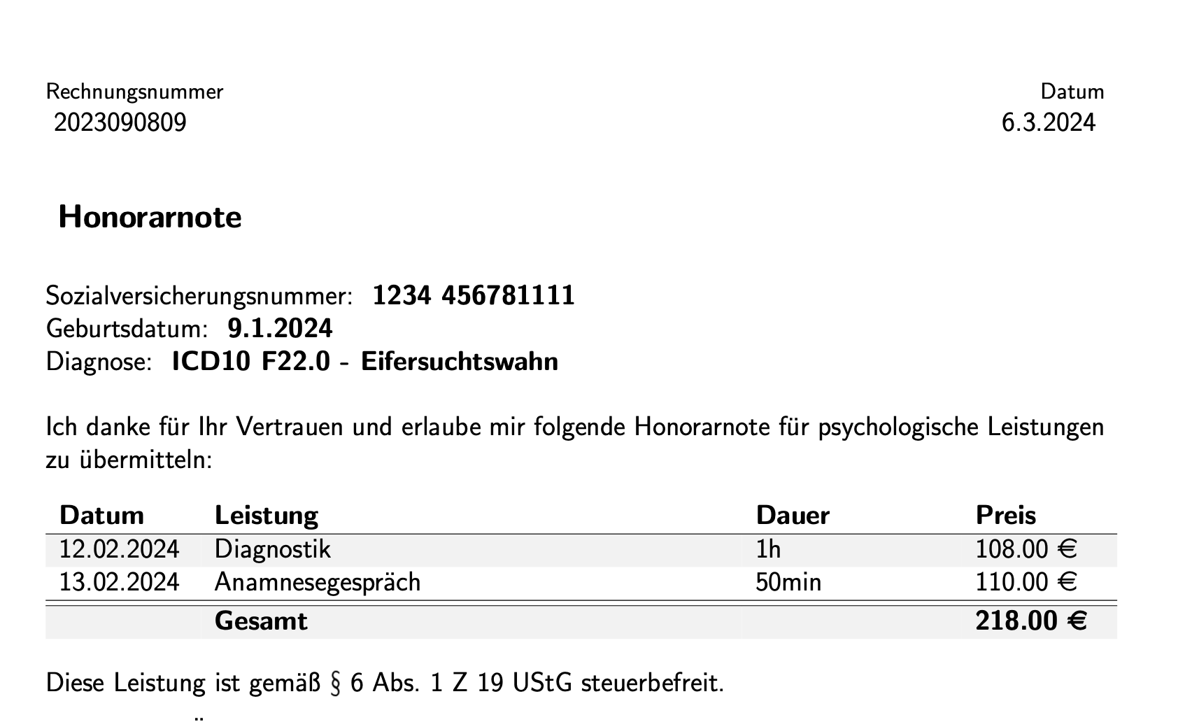 Rechnung