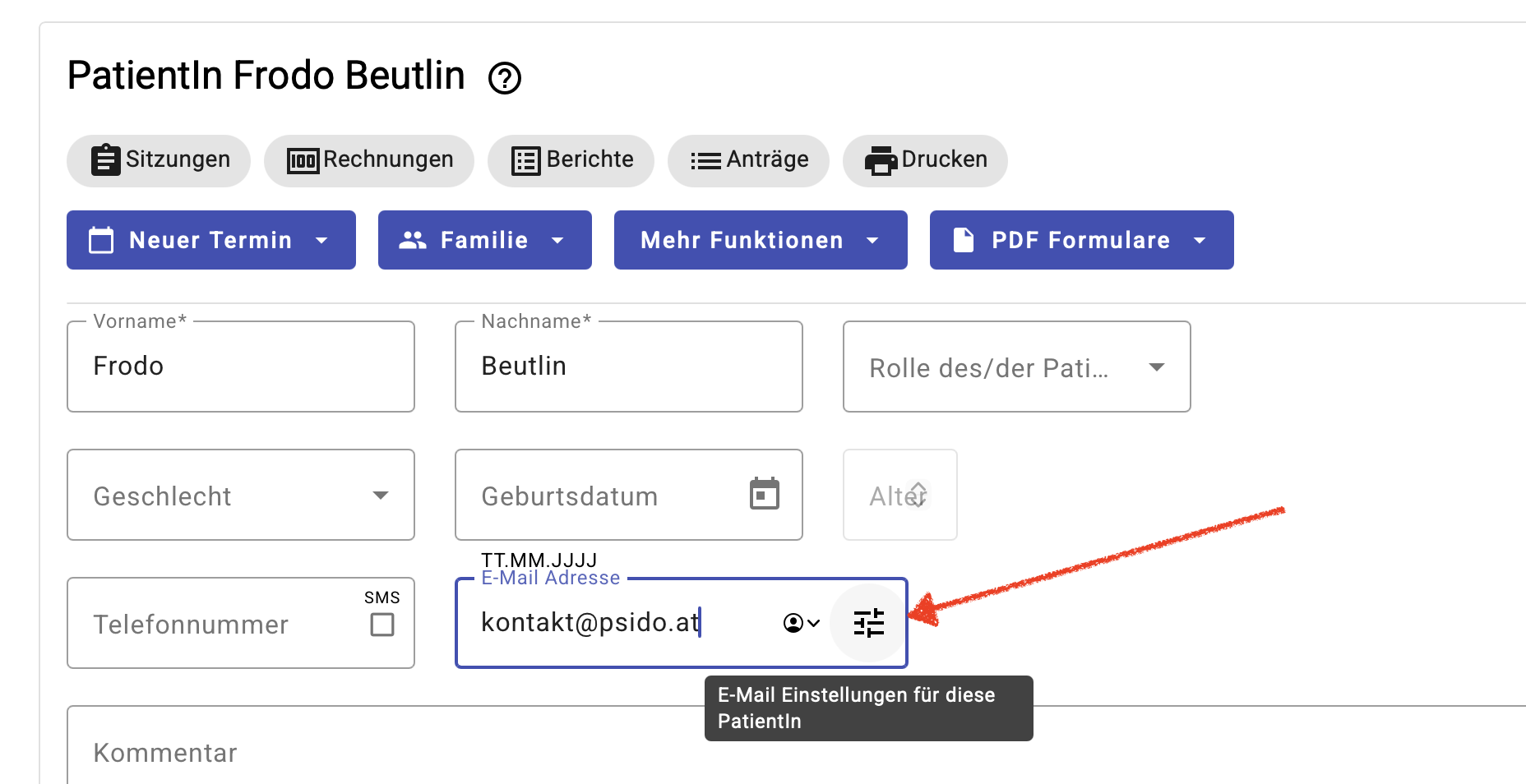 E-Mail Einstellungen